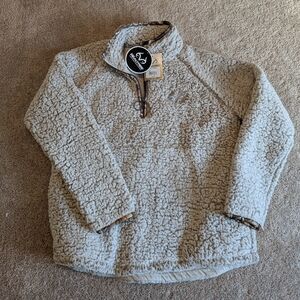 NWT Realtree Beige Sherpa Quarter-Zip Size L